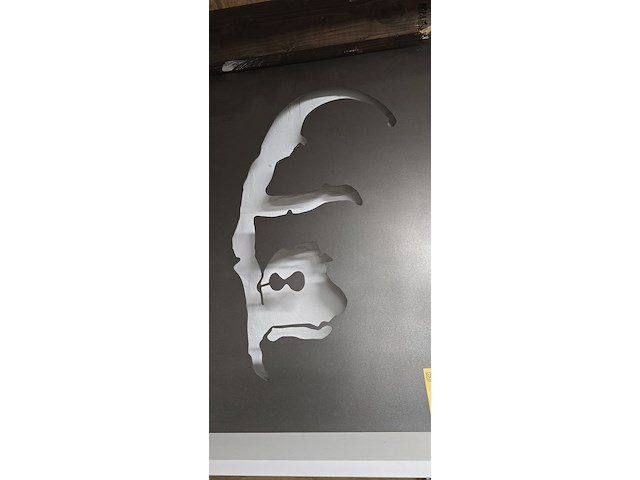 Lot 132 - metalen bord met tekening - afbeelding 2 van  3