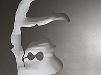 Lot 132 - metalen bord met tekening - afbeelding 2 van  3