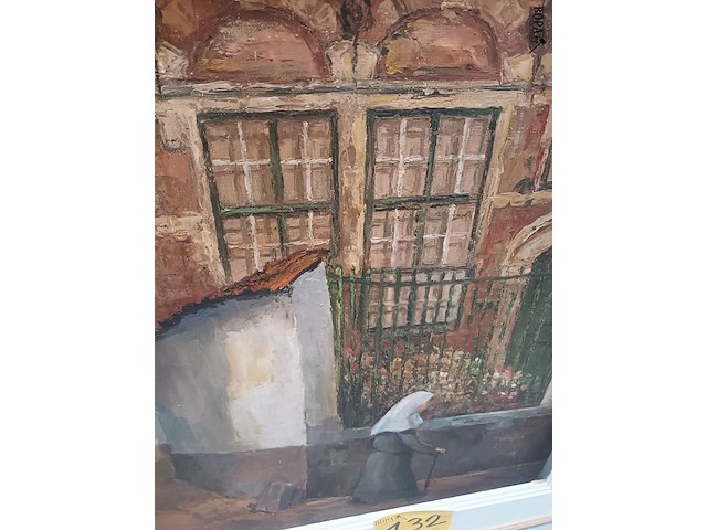 Lot 132 - schilderij stadszicht - afbeelding 2 van  4