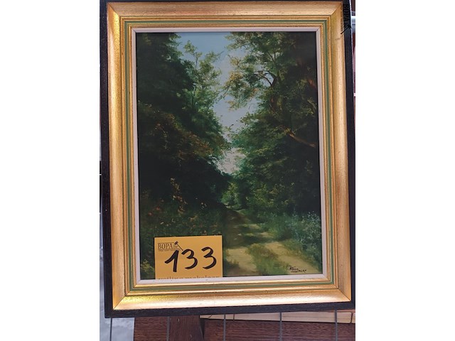 Lot 133 - schilderij bosdreef - afbeelding 1 van  3
