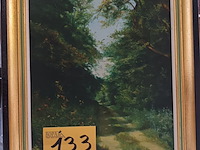 Lot 133 - schilderij bosdreef - afbeelding 1 van  3