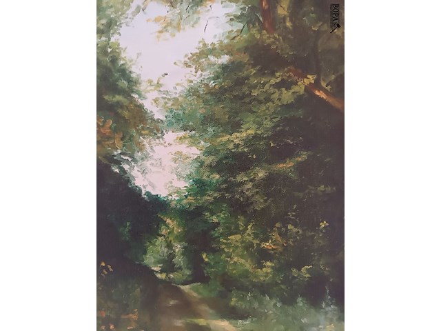 Lot 133 - schilderij bosdreef - afbeelding 2 van  3