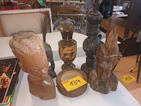 Lot 134 - houten decoratie. 6 stuks
