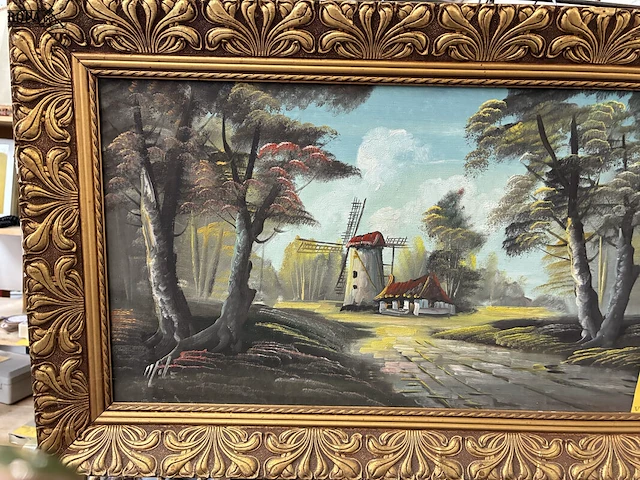 Lot 134 - landschapsschilderij - afbeelding 2 van  3