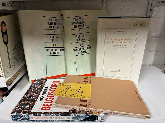 Lot 134 - lot politieke geschiedenisboeken belgië - 5 stuks - afbeelding 1 van  3