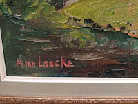 Lot 134 - schilderij dorp met molen - afbeelding 3 van  4