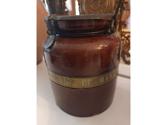 Lot 135 - antieke boterpot met deksel - afbeelding 2 van  5