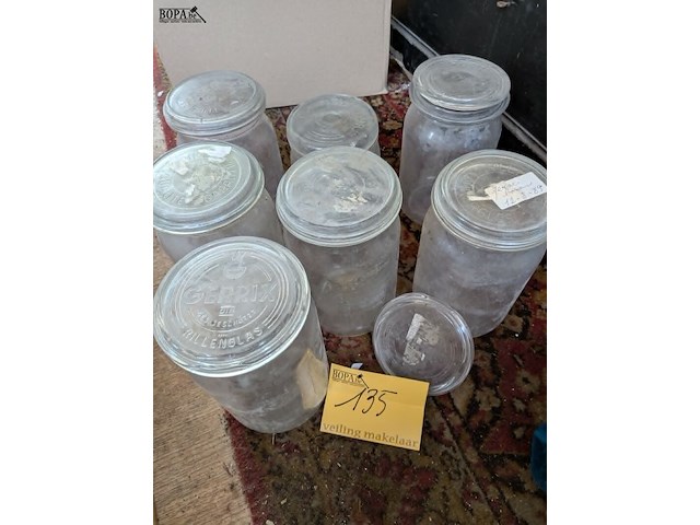 Lot 135 - lot glaswerk weckpotten + rubber nieuw - afbeelding 2 van  4