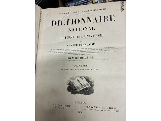 Lot 136 - franse dictionnaire 1850 - 2 stuks - afbeelding 2 van  4