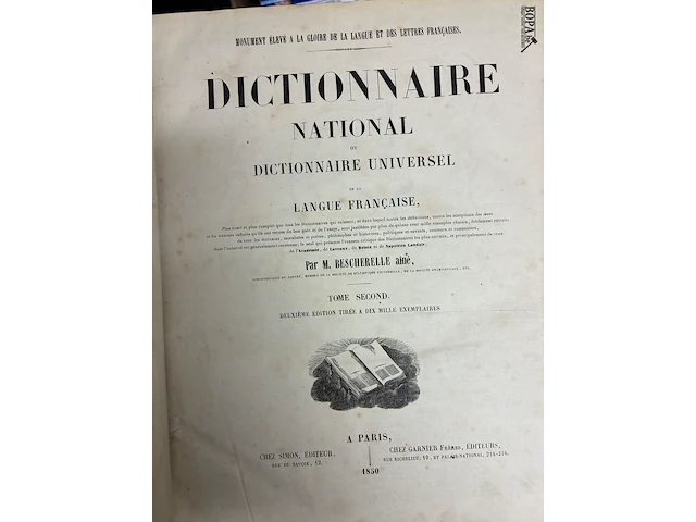 Lot 136 - franse dictionnaire 1850 - 2 stuks - afbeelding 4 van  4