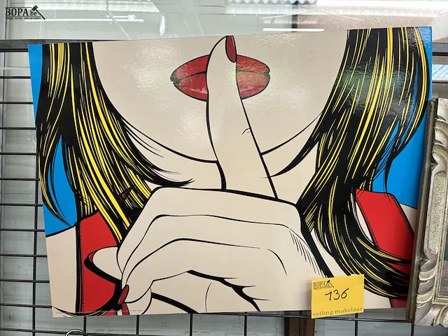 Lot 136 - iconische pop-art print 'ssshhh' - afbeelding 1 van  1