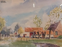 Lot 136 - kader met landschap - afbeelding 3 van  3