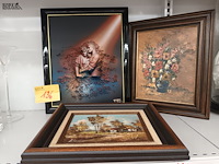 Lot 136 - schilderijen - 3 stuks - afbeelding 1 van  4