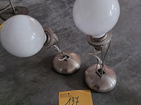 Lot 137 - duo wand - of plafondlampen met minimalistisch frame van sta - afbeelding 3 van  3