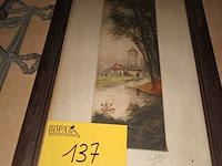 Lot 137 - etsen in kader. 2 stuks
