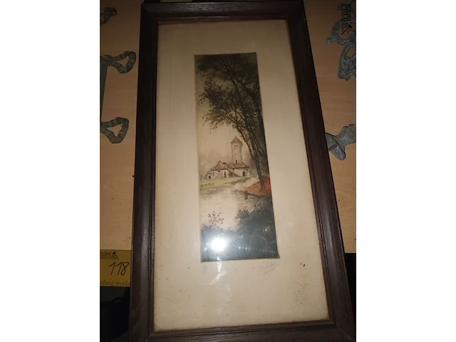 Lot 137 - etsen in kader. 2 stuks - afbeelding 2 van  6