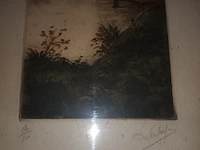 Lot 137 - etsen in kader. 2 stuks - afbeelding 3 van  6