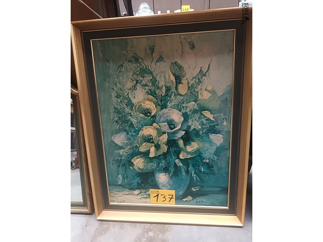 Lot 137 - kader bloemen - afbeelding 1 van  4