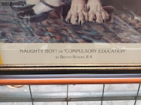 Lot 137 - kader kind met hond - afbeelding 2 van  4