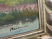 Lot 137 - landschapsschilderij in olieverf op canvas - get. - afbeelding 2 van  2