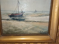 Lot 137 - schilderij zeilboot - afbeelding 2 van  3