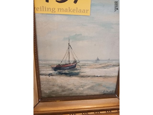 Lot 137 - schilderij zeilboot - afbeelding 3 van  3