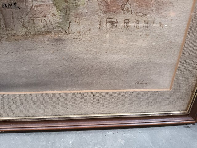 Lot 138 - kader met kerk - afbeelding 3 van  4