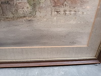 Lot 138 - kader met kerk - afbeelding 3 van  4