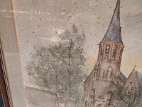 Lot 138 - kader met kerk - afbeelding 4 van  4