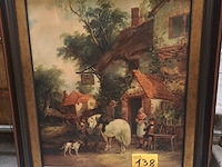 Lot 138 - kader met reproductie - afbeelding 1 van  4