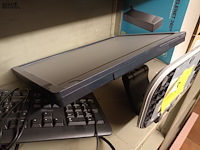 Lot 138 - monitor, toetsenbord en modem - afbeelding 3 van  5