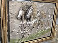 Lot 139 - art nouveau spiegelschilderij arg 925 - afbeelding 2 van  3