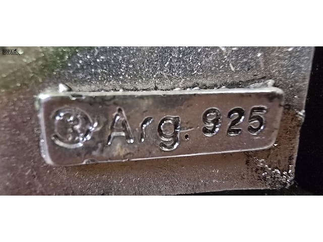 Lot 139 - art nouveau spiegelschilderij arg 925 - afbeelding 3 van  3