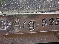 Lot 139 - art nouveau spiegelschilderij arg 925 - afbeelding 3 van  3