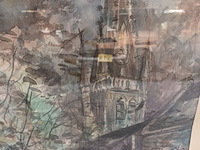 Lot 139 - kader met kerk - afbeelding 2 van  4