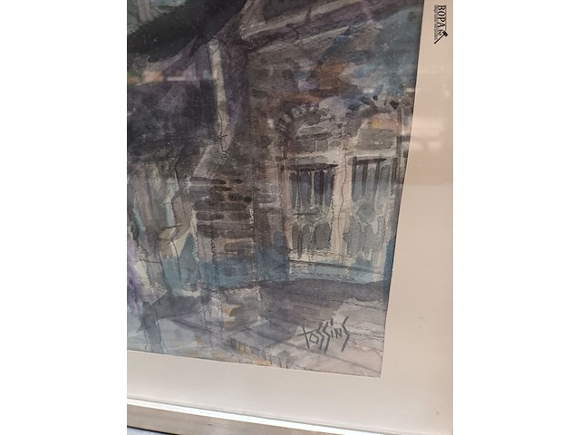 Lot 139 - kader met kerk - afbeelding 3 van  4