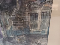 Lot 139 - kader met kerk - afbeelding 3 van  4