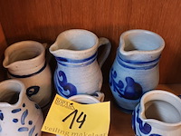 Lot 14 - kreulse kannen. 6 stuks
