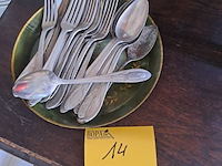 Lot 14 - lot aluminium vorken en lepels met stempel
