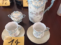 Lot 14 - porselein theestel. 4 stuks - afbeelding 1 van  4