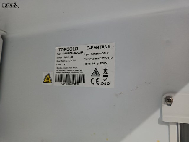 Lot 14 - verticale drankenkoeler topcold - afbeelding 4 van  4