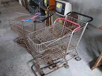 Lot 14 - vintage metalen winkelwagentjes - 4 stuks - afbeelding 6 van  6