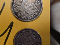 Lot 14 - zilveren munt 20 fr en bronzen munt 50 fr - afbeelding 1 van  2