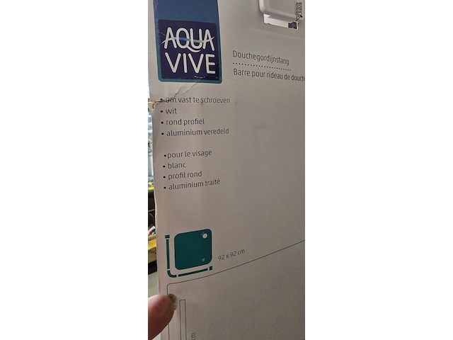 Lot 140 - douche gordijn stang nieuw in verpakking - afbeelding 4 van  4
