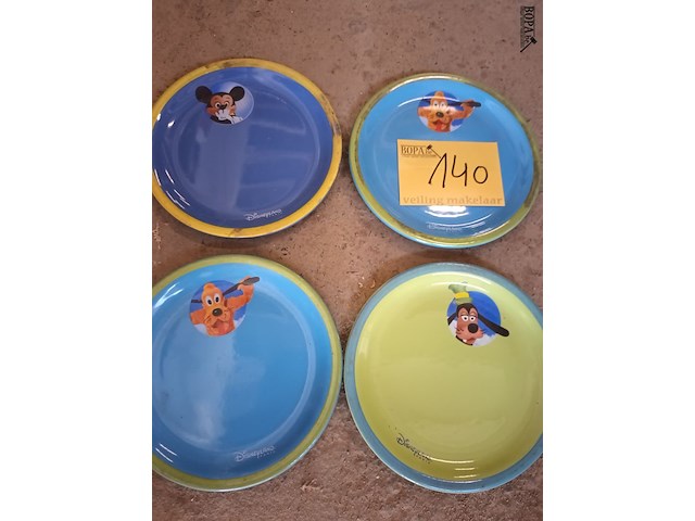Lot 140 - esso disney borden. 4 stuks - afbeelding 1 van  4