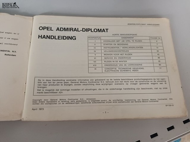 Lot 140 - opel handleiding - afbeelding 3 van  4