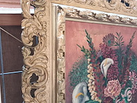 Lot 140 - schilderij met bloemen - afbeelding 2 van  4