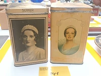 Lot 141 - blikken doos koningshuis. 2 stuks - afbeelding 2 van  5