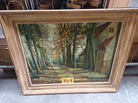 Lot 141 - schilderij bosdreef - afbeelding 1 van  3
