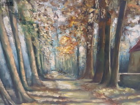 Lot 141 - schilderij bosdreef - afbeelding 2 van  3